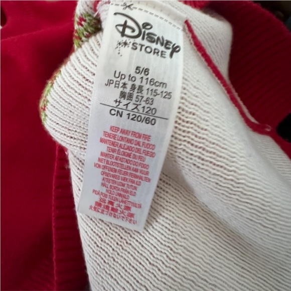 Disney Store Minnie Mouse Christmas Holiday Red Sweater Size 5/6 - Picture 9 of 15